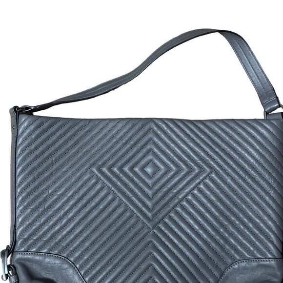 Vince Camuto Genuine Leather Grey Hobo Bag - Picture 5 of 14